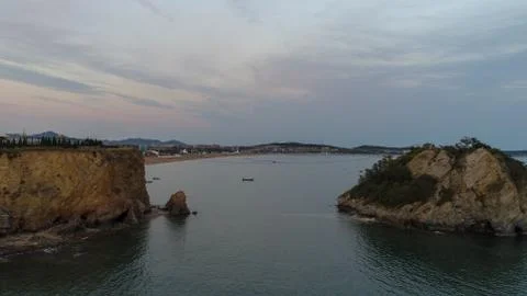 Two rocks on the beach Stock Photos