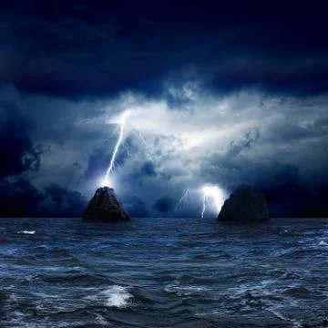 Two rocks in sea 스톡 일러스트