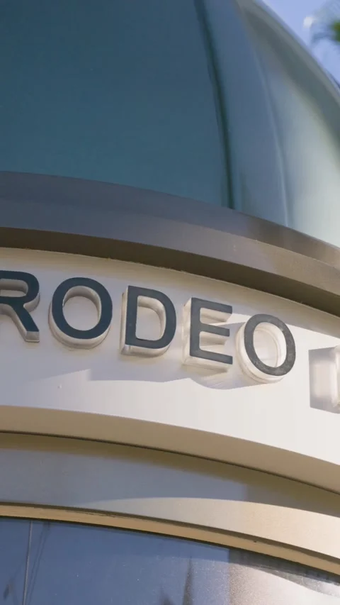 Two Rodeo Drive Beverly Hills Luxury Retail Stores Los Angeles Vertical Stock Footage 332684300