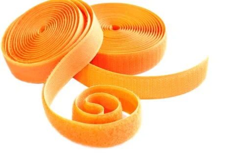 Two roll of orange velcro Stock Photos