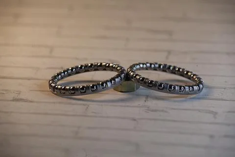 Two roller bearings 库存照片