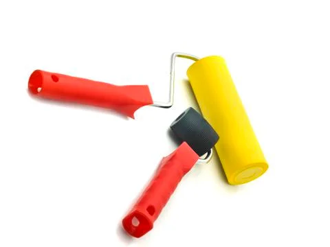 Two rollers for renovation on white Stock Photos