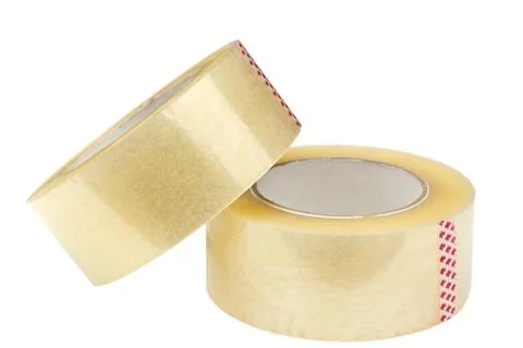 Two rolls of adhesive tape. 스톡 사진