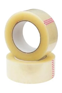 Two rolls of adhesive tape. Stock Photos