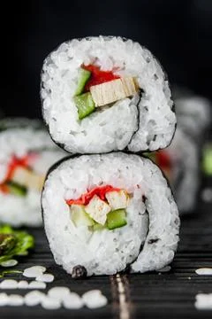 Two rolls closeup on a background Stock Photos