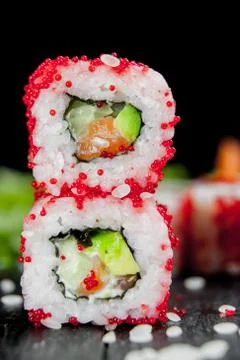 Two rolls closeup on a background Stock Photos