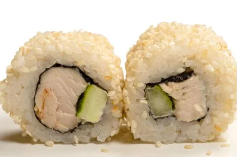 Two rolls isolated on white Stock Photos