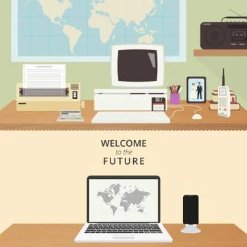 Two rooms illustration Stock Illustration