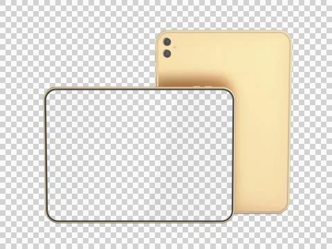 Two rose gold colored tablet computers Stock Illustration
