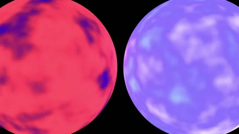 Two Rotating Textured Spheres Binary Planet Motion Background Видео 346344301