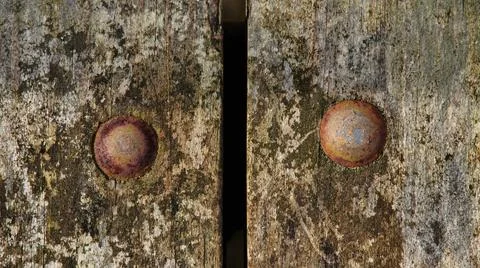 Two Rotten Bolts Stock Photos