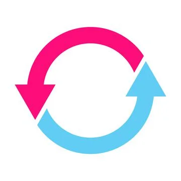 Two round arrows icon vector for graphic design, logo, website, social media, 스톡 일러스트