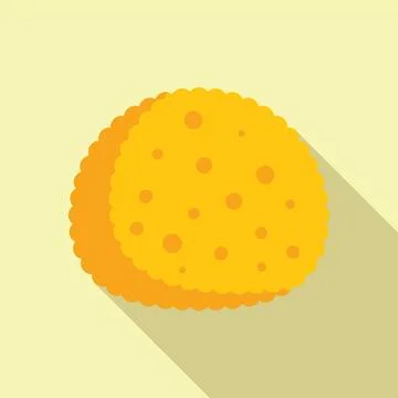 Two round cracker cookies layered on top of each other casting a shadow 스톡 일러스트