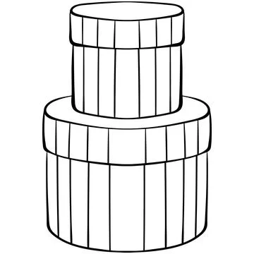 Two round gift boxes Stock Illustration