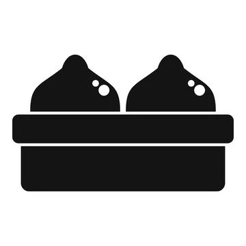Two round loaves of bread rising in proving basket for sourdough baking Stockillustratie