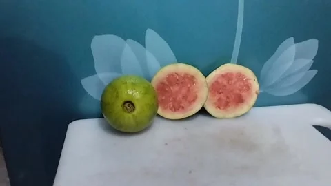 Two round pieces of red crystal pink Stock Footage 229255960