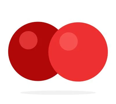 Two-round red berries Stock Illustration