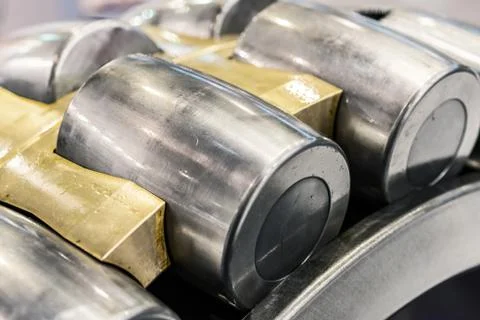 Two-row roller bearing. Close-up. Stock Photos