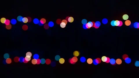 Two rows of colored blinking lightT Stock Footage 83420409