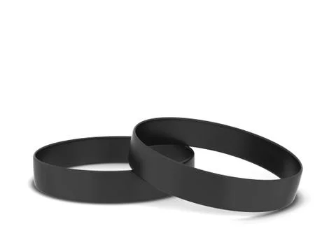Two rubber bracelets Stock Illustration