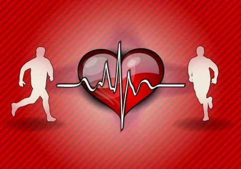 Two runners Stock Illustration