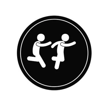 Two running boy on white background vector Stock Illustration