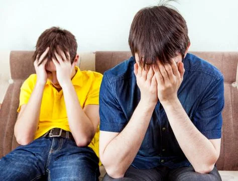 Two Sad Men Stock Photos