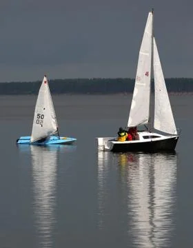 Two sailing boat Stock Photos