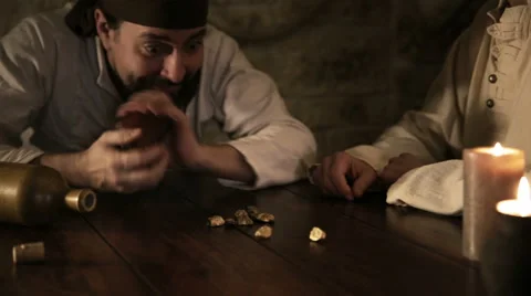 Two sailors are gambling Video stock 58964534