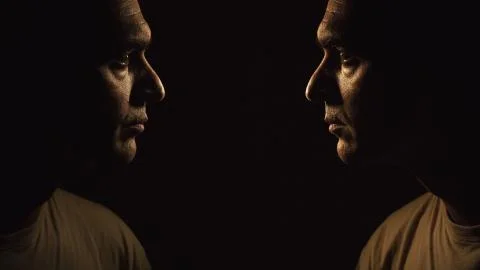 Two Same Faces Foto stock