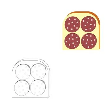 Two sandwiches Illustrazione stock