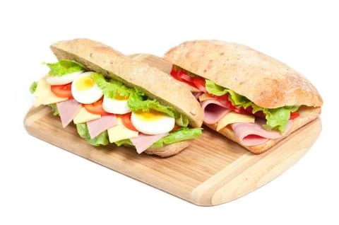 Two sandwiches Stock Photos