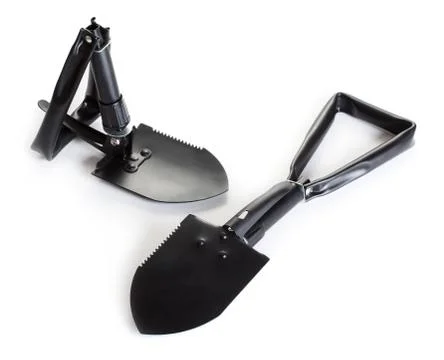 Two sapper shovels Stock Photos