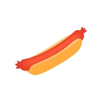 Two sausage isometric 3d icon Stock Illustration