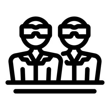 Two scientists wearing protective glasses working in laboratory Illustrazione stock