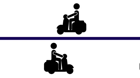 Two Scooters on Path Stock Footage 335679346