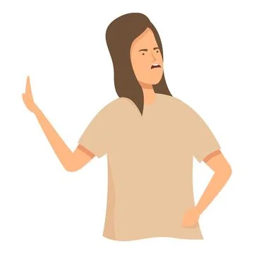 Two scream argument icon cartoon vector. Meeting talk Stock Illustration