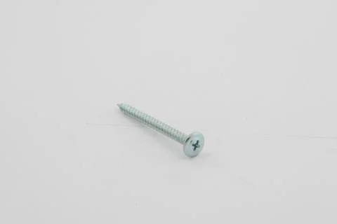 Two screws isolated on white background Stock Photos