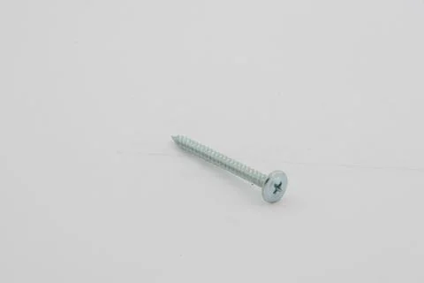 Two screws isolated on white background Stock Photos
