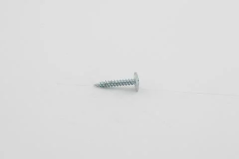 Two screws isolated on white background Stock Photos