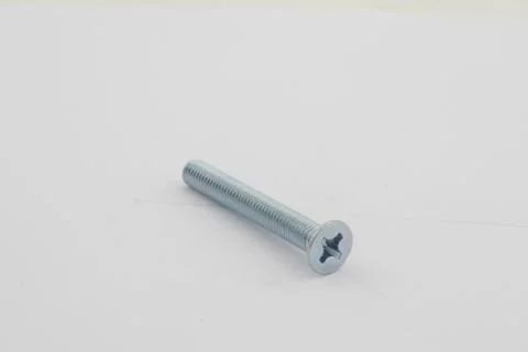 Two screws isolated on white background Stock Photos
