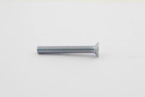 Two screws isolated on white background Stock Photos