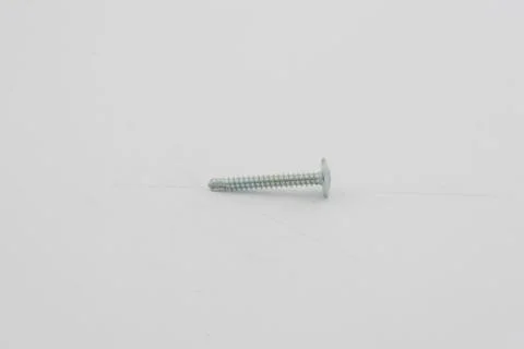 Two screws isolated on white background Stock Photos