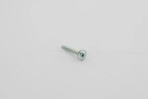 Two screws isolated on white background Stock Photos