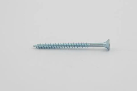 Two screws isolated on white background Stock Photos