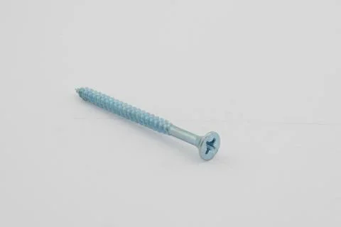 Two screws isolated on white background Stock Photos
