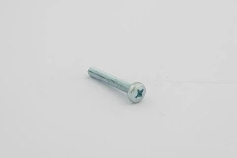 Two screws isolated on white background Stock Photos