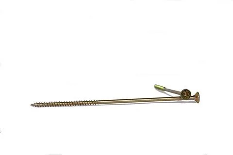 Two screws isolated on white background Stock Photos