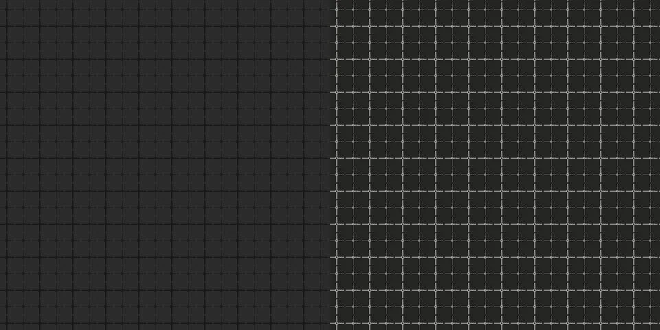 Two seamless mathematical patterns squared paper on dark gray or black backgr Stock Illustration