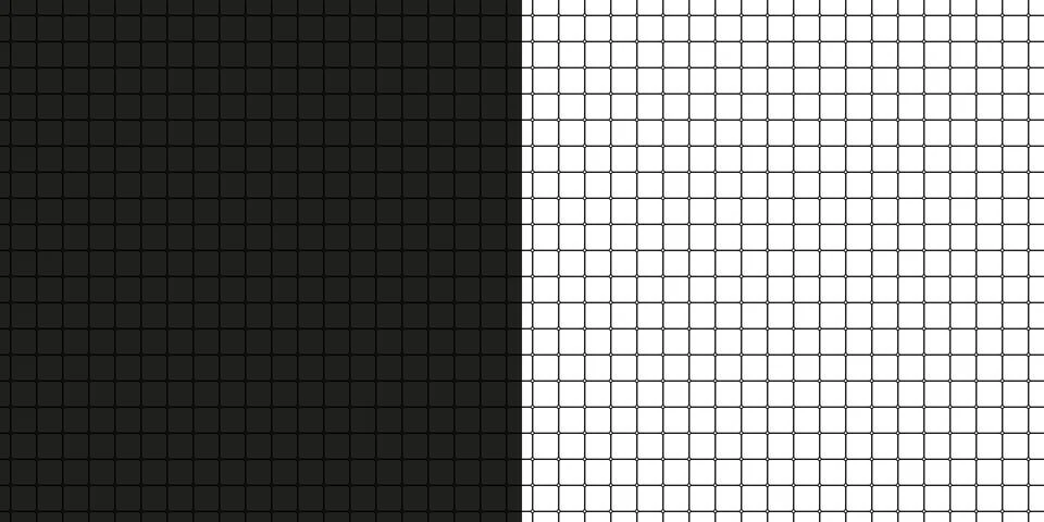 Two seamless mathematical patterns squared paper with dots and spaces. One pa Stock Illustration